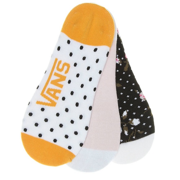 VANS FLORAL DOTS WOMEN'S NO SHOW LINERS - 3 PACK - Picture 2 of 4